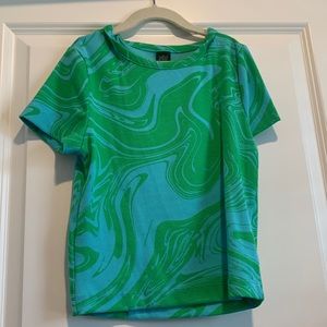 Wild Fable Green and Blue Short Sleeve